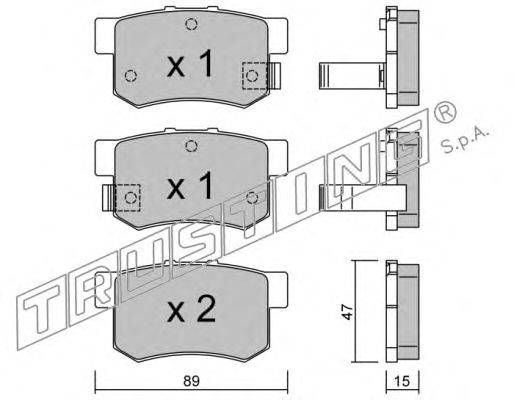Комплект тормозных колодок, дисковый тормоз BENDIX 572138S