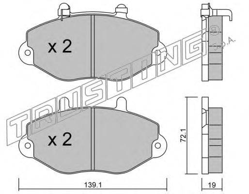 Комплект тормозных колодок, дисковый тормоз FORD 1074972