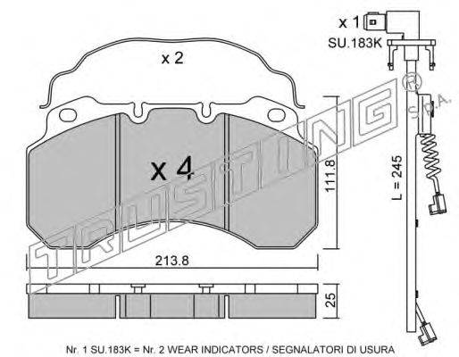 Комплект тормозных колодок, дисковый тормоз RENAULT 5001857615