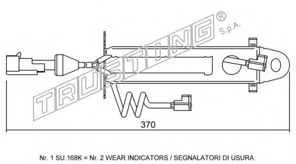 Сигнализатор, износ тормозных колодок TRUSTING SU.168K