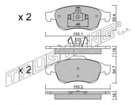 Комплект тормозных колодок, дисковый тормоз RENAULT 410605961R