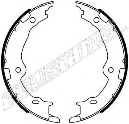 Комплект тормозных колодок, стояночная тормозная система TRUSTING 115.327