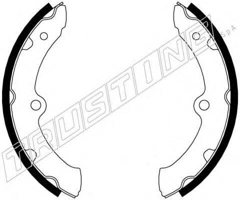 Комплект тормозных колодок, стояночная тормозная система TRUSTING 115334