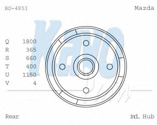 Тормозной барабан KAVO PARTS BD4851