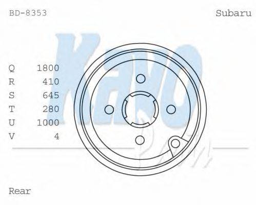 Тормозной барабан KAVO PARTS BD-8353