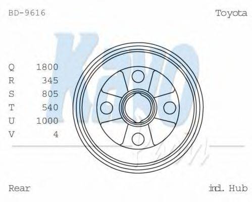 Тормозной барабан KAVO PARTS BD-9616