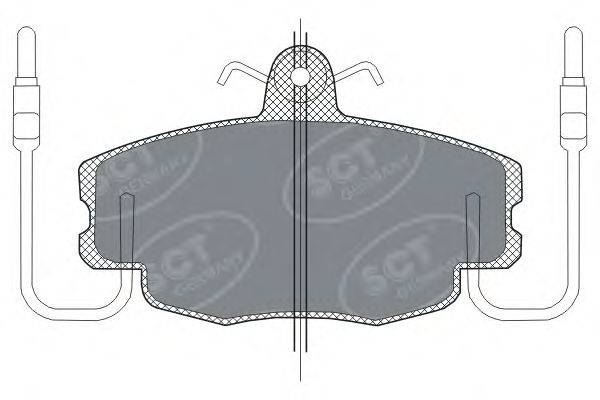 Комплект тормозных колодок, дисковый тормоз SCT Germany 21463