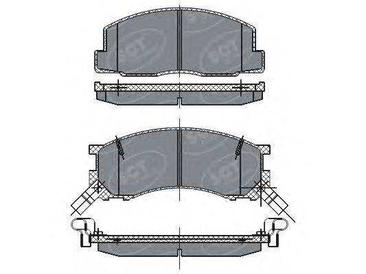 Комплект тормозных колодок, дисковый тормоз SCT Germany SP 262