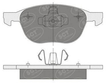 Комплект тормозных колодок, дисковый тормоз SCT Germany SP 358