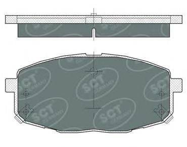 Комплект тормозных колодок, дисковый тормоз SCT Germany SP 374