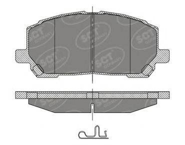 Комплект тормозных колодок, дисковый тормоз SCT Germany SP 399