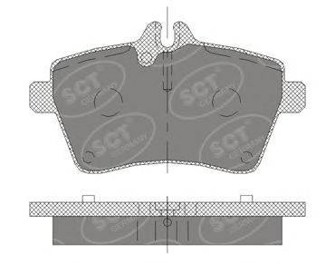 Комплект тормозных колодок, дисковый тормоз SCT Germany SP 409