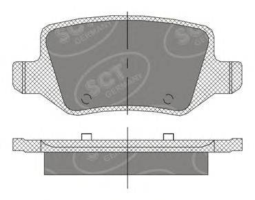 Комплект тормозных колодок, дисковый тормоз SCT Germany SP 410