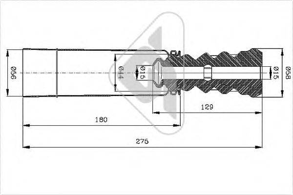 Пылезащитный комилект, амортизатор HUTCHINSON KP102