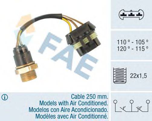 Термовыключатель, вентилятор радиатора FAE 38065