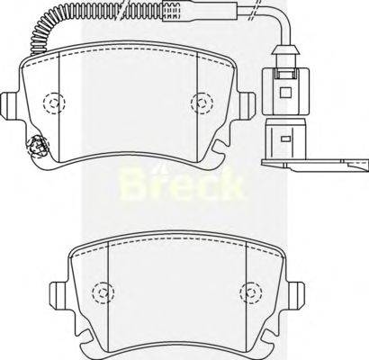 Комплект тормозных колодок, дисковый тормоз BRECK 20145 00 W