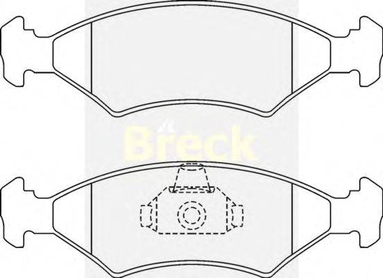 Комплект тормозных колодок, дисковый тормоз BRECK 20640