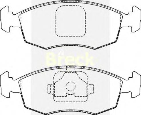 Комплект тормозных колодок, дисковый тормоз BRECK 209080070200