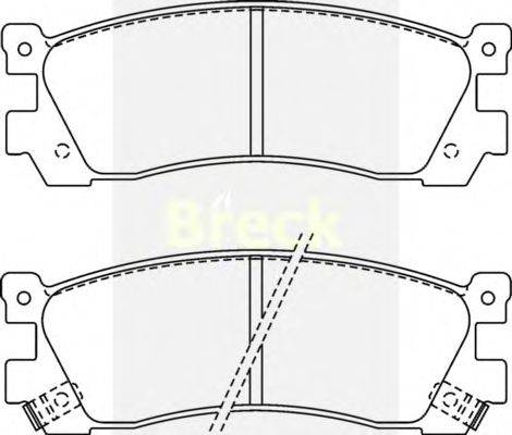 Комплект тормозных колодок, дисковый тормоз BRECK 21321