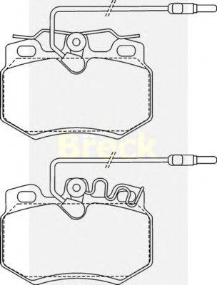 Комплект тормозных колодок, дисковый тормоз BRECK 21614 00 W