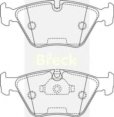 Комплект тормозных колодок, дисковый тормоз BRECK 21676 00