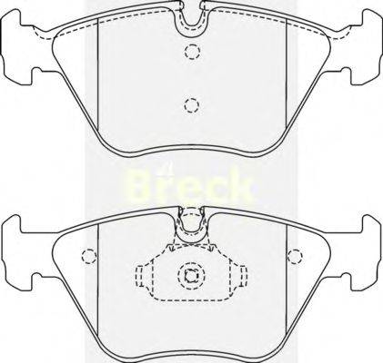 Комплект тормозных колодок, дисковый тормоз BRECK 23183