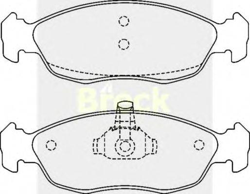 Комплект тормозных колодок, дисковый тормоз BRECK 218270070200