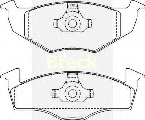 Комплект тормозных колодок, дисковый тормоз BRECK 21866 00 702 00