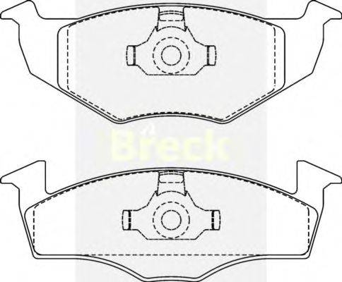 Комплект тормозных колодок, дисковый тормоз BRECK 21866 10 702 00