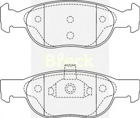Комплект тормозных колодок, дисковый тормоз BRECK 21930 00