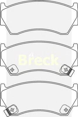 Комплект тормозных колодок, дисковый тормоз BRECK 23006