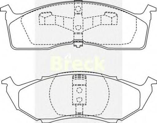 Комплект тормозных колодок, дисковый тормоз BRECK 23043 00