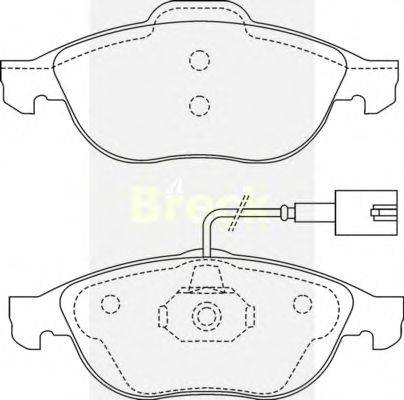 Комплект тормозных колодок, дисковый тормоз BRECK 24095