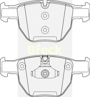 Комплект тормозных колодок, дисковый тормоз BRECK 23397