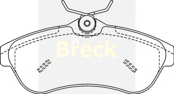 Комплект тормозных колодок, дисковый тормоз BRECK 23407 10