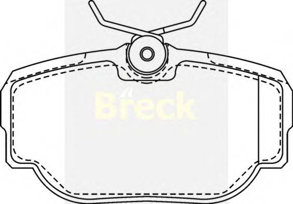 Комплект тормозных колодок, дисковый тормоз BRECK 23458 00