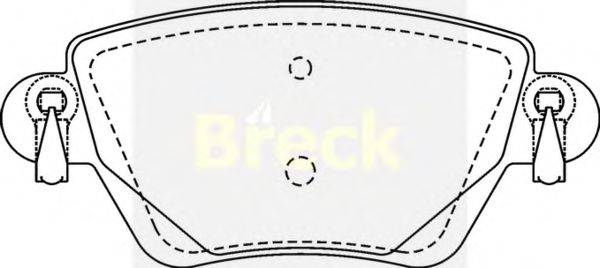 Комплект тормозных колодок, дисковый тормоз BRECK 235570070410