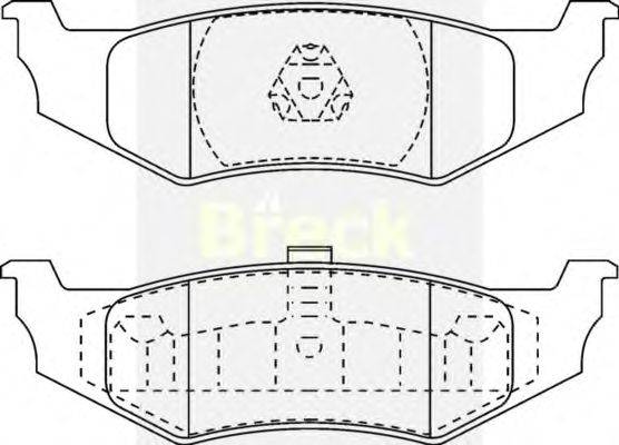 Комплект тормозных колодок, дисковый тормоз BRECK 2356100