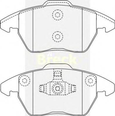 Комплект тормозных колодок, дисковый тормоз BRECK 2358900