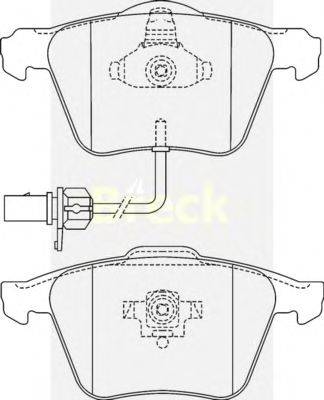 Комплект тормозных колодок, дисковый тормоз BRECK 23801