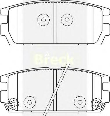 Комплект тормозных колодок, дисковый тормоз BRECK 23813 00 C