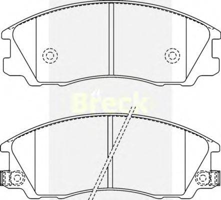 Комплект тормозных колодок, дисковый тормоз BRECK 24061