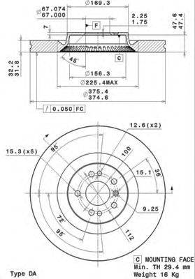 Тормозной диск AP 25067 V