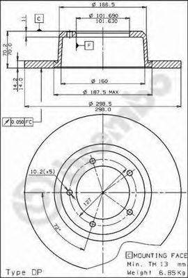 Тормозной диск BRECO BS 7413