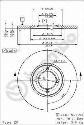 Тормозной диск BRECO BS 7506