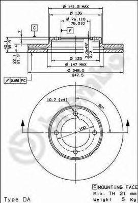 Тормозной диск BRECO BS8090