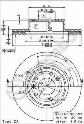 Тормозной диск BRECO BS 8228