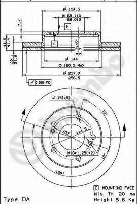 Тормозной диск BRECO BS 8286