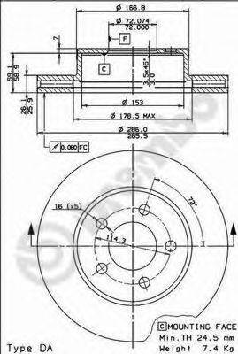 Тормозной диск BRECO BS 8330