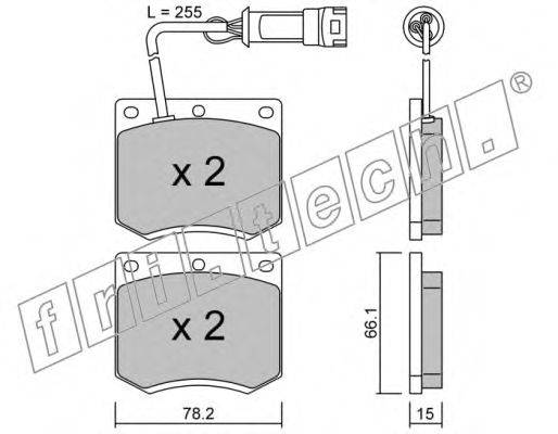 Комплект тормозных колодок, дисковый тормоз fri.tech. 025.1